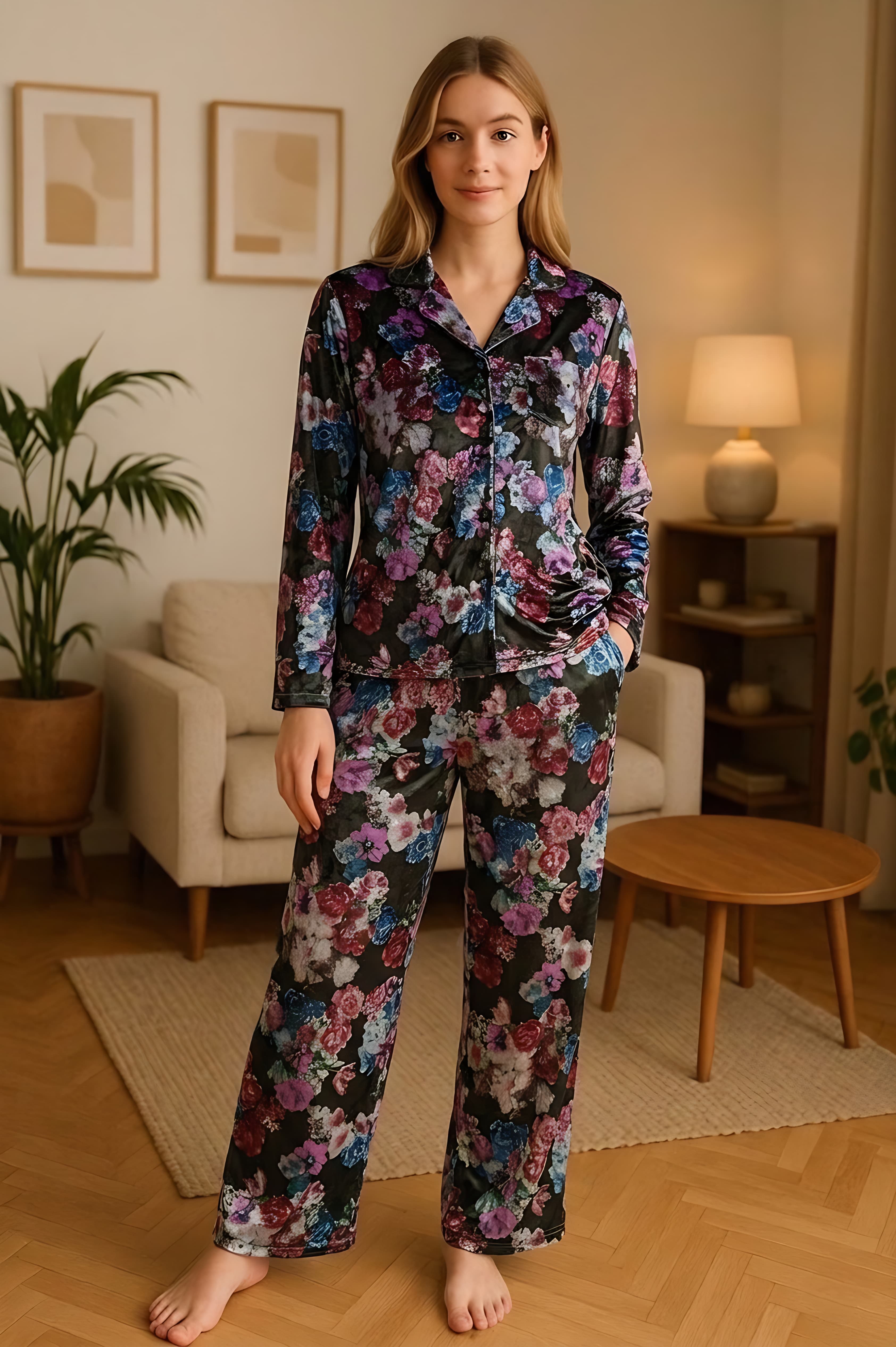 Pyjama En Velours Lisse Premium