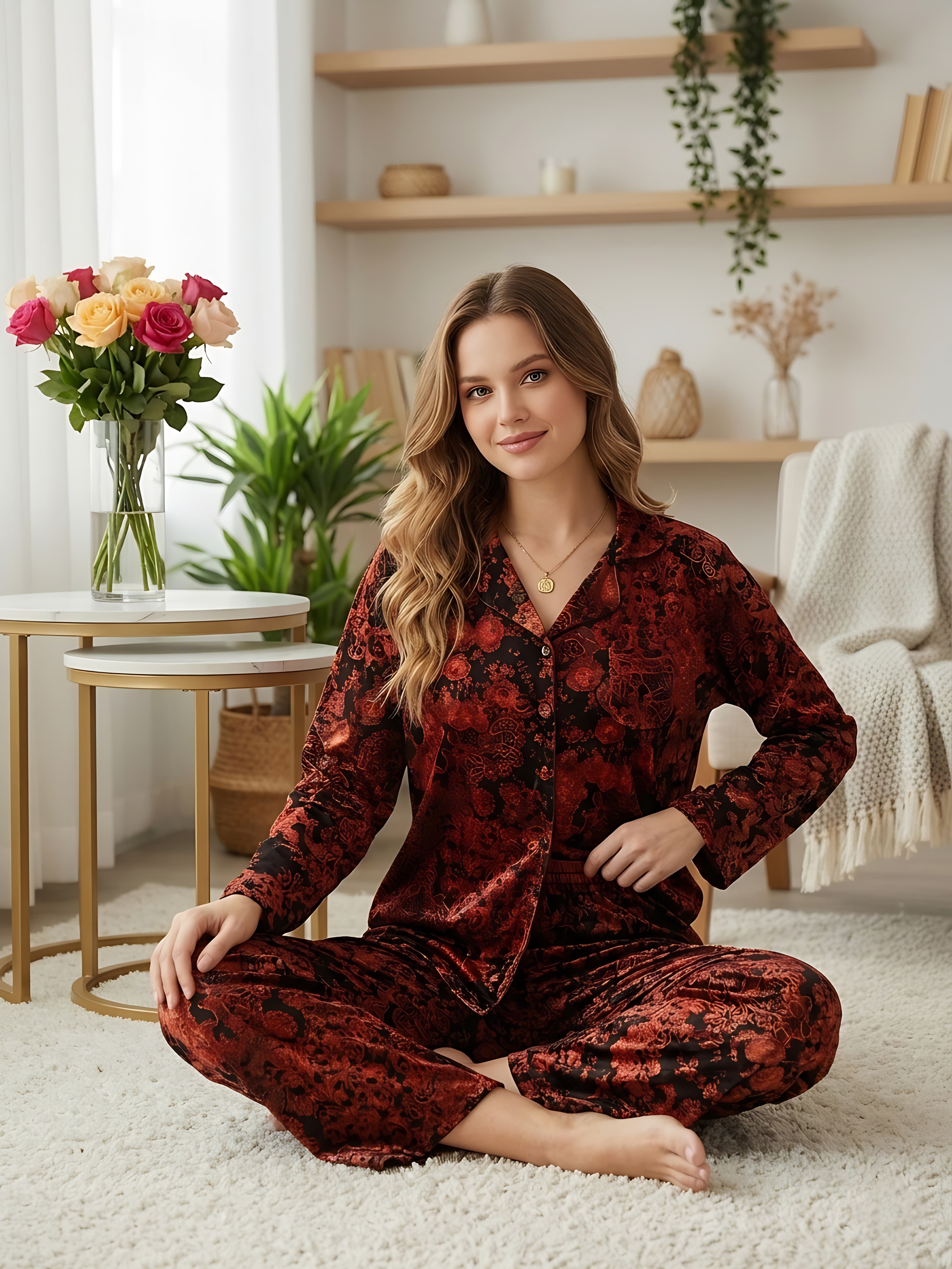 Pyjama en Velours Lisse Premium
