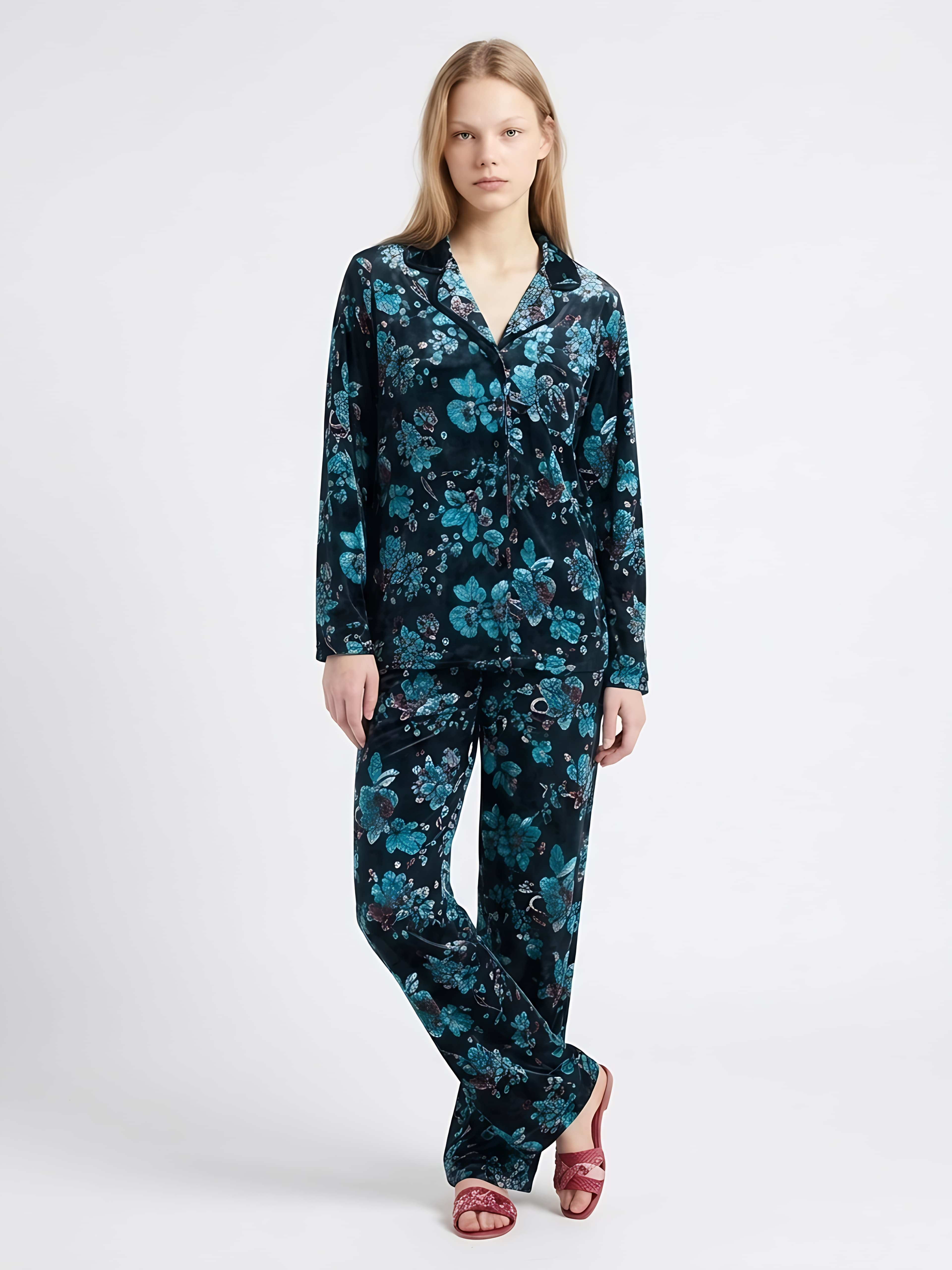 Pyjama en Velours Lisse Premium