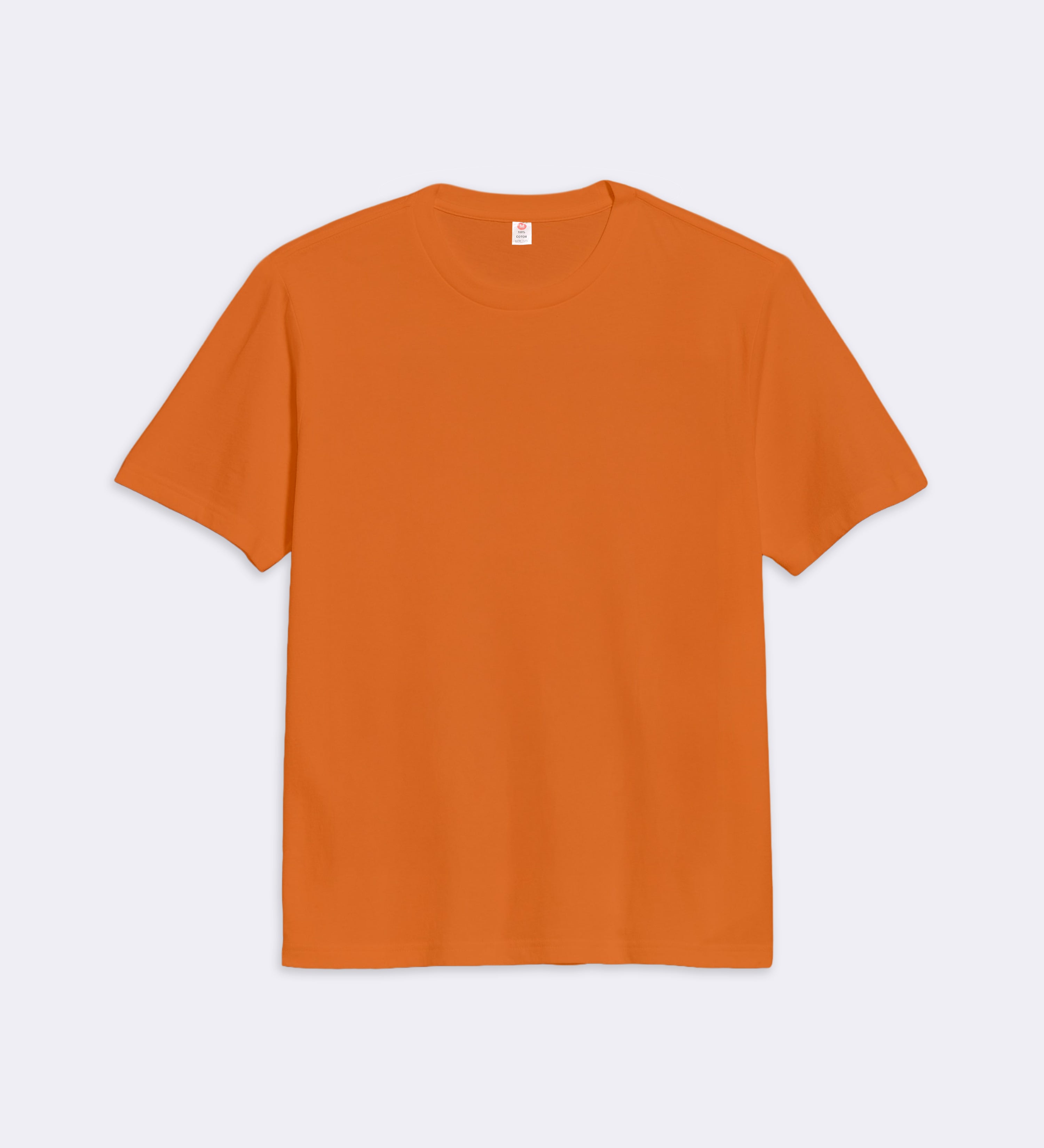 T-Shirt Orange Regular Fit 100% coton
