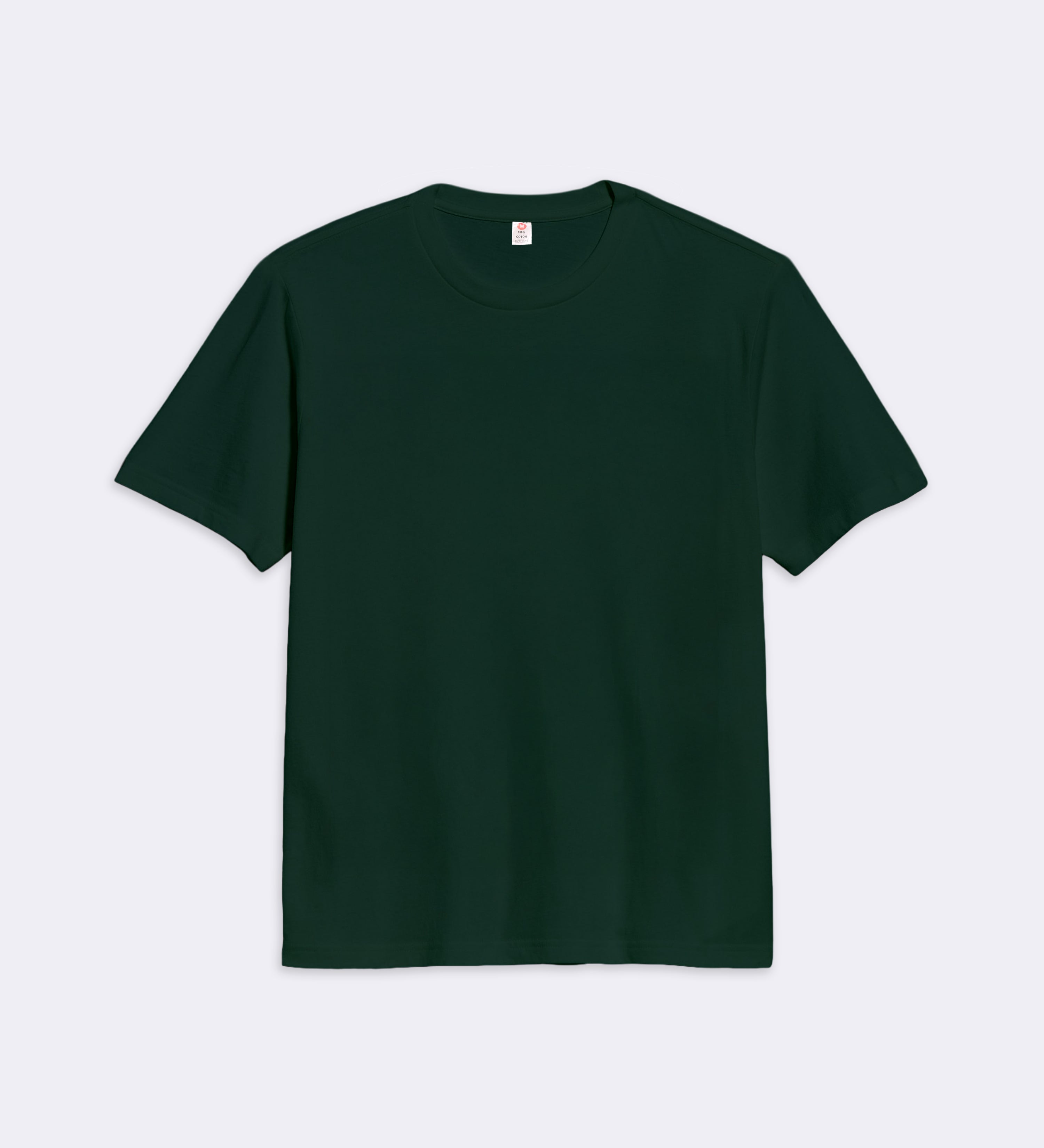 T-Shirt Vert Foncé Regular Fit 100% coton