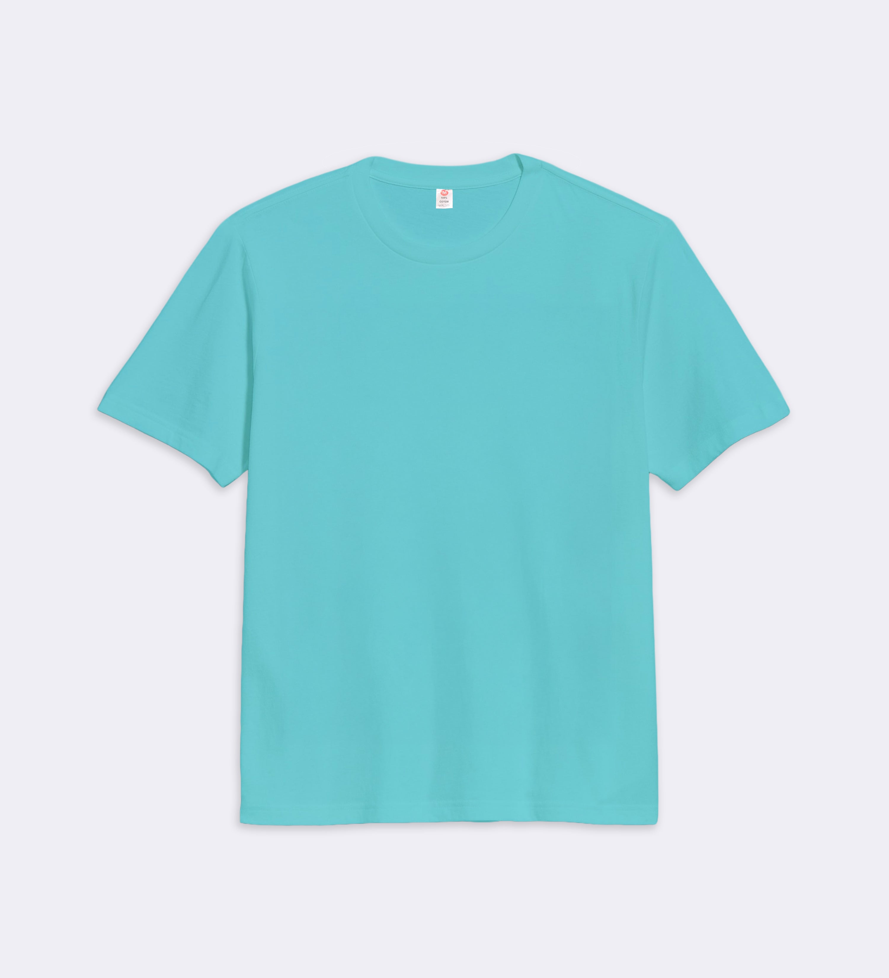 T-Shirt Bleu Azur Regular Fit 100% coton